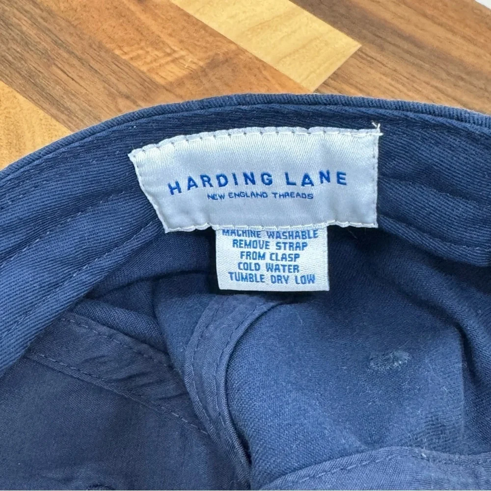 Harding Lane needlepoint navy blue with gold brown 5 skeleton key design O/S - Picture 5 of 7